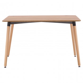 ΤΡΑΠΕΖΙ MINIMAL HM008.04 ΦΥΣΙΚΟ ΞΥΛΙΝΑ ΠΟΔΙΑ ΟΞΙΑ 120Χ80X73Υ εκ.