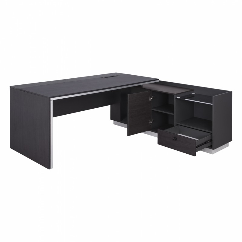 ΓΡΑΦΕΙΟ ΕΠΑΓΓΕΛΜΑΤΙΚΟ ΔΕΞΙΑ ΓΩΝΙΑ ROSEWOOD HM2112R 200X160X76Υ εκ.