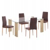 ΣΕΤ ΤΡΑΠΕΖΑΡΙΑΣ 5ΤΜΧ LADY HM11595 ΓΥΑΛΙ--ΜΕΤΑΛΛΟ--MDF ΣΕ SONAMA & ΚΑΦΕ ΥΦΑΣΜΑ