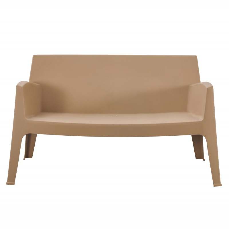 ΚΑΝΑΠΕΣ 2-ΘΕΣΙΟΣ ΠΟΛΥΠΡΟΠΥΛΕΝΙΟΥ SLEEK HM6366.03 ΧΡΩΜΑ ΚΑΠΟΥΤΣΙΝΟ 118x48,5x73Υεκ.