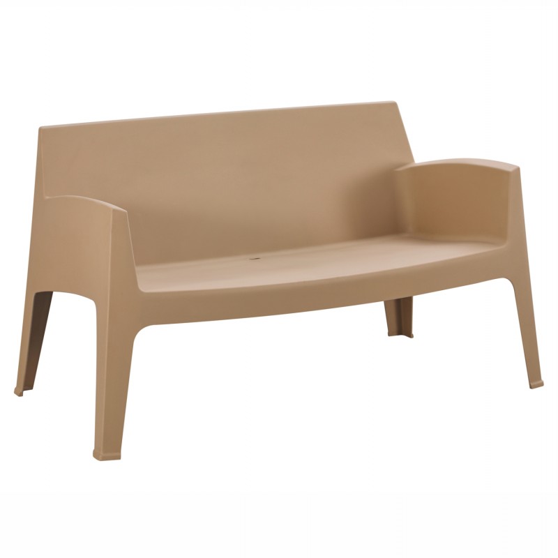 ΚΑΝΑΠΕΣ 2-ΘΕΣΙΟΣ ΠΟΛΥΠΡΟΠΥΛΕΝΙΟΥ SLEEK HM6366.03 ΧΡΩΜΑ ΚΑΠΟΥΤΣΙΝΟ 118x48,5x73Υεκ.