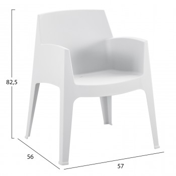 ΣΕΤ LOUNGE ΠΟΛΥΠΡΟΠΥΛΕΝΙΟΥ SLEEK HM21267.01 ΤΡΑΠΕΖΑΚΙ & 2 ΠΟΛΥΘΡΟΝΕΣ-ΛΕΥΚΟ