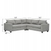 ΓΩΝΙΑΚΟΣ ΚΑΝΑΠΕΣ CALDER HM3286.01 ΓΚΡΙ ΥΦΑΣΜΑ 254x254x90(κάθισμα)x91Υεκ.