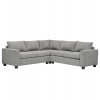 ΓΩΝΙΑΚΟΣ ΚΑΝΑΠΕΣ CALDER HM3286.01 ΓΚΡΙ ΥΦΑΣΜΑ 254x254x90(κάθισμα)x91Υεκ.