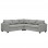 ΓΩΝΙΑΚΟΣ ΚΑΝΑΠΕΣ CALDER HM3286.01 ΓΚΡΙ ΥΦΑΣΜΑ 254x254x90(κάθισμα)x91Υεκ.