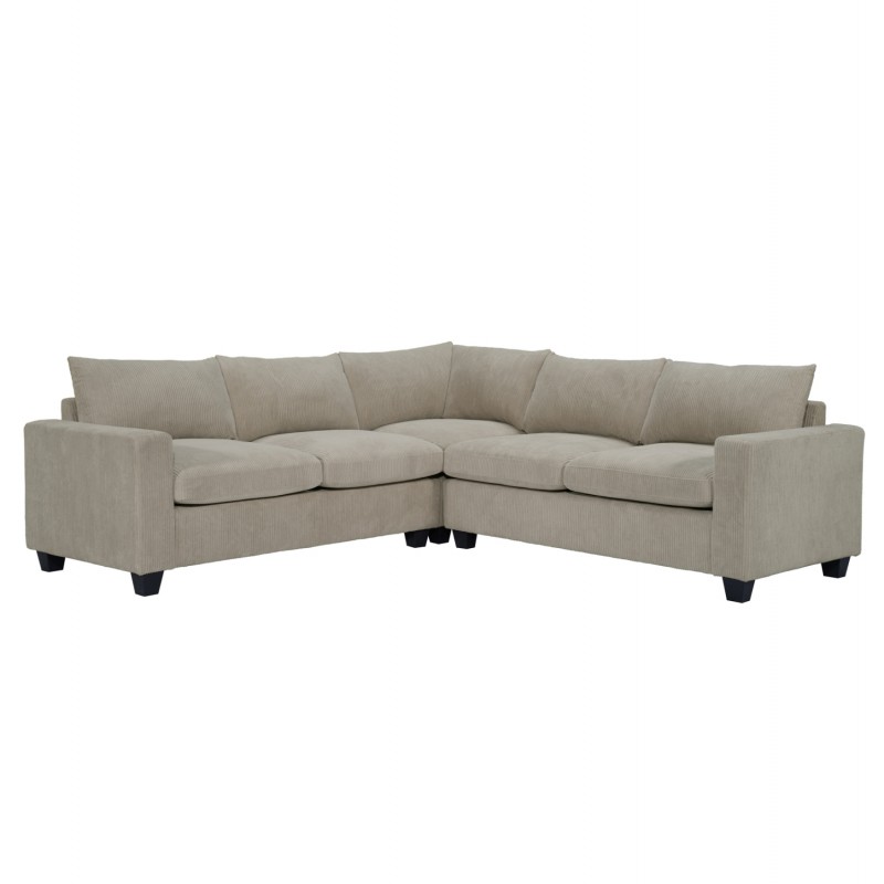 ΓΩΝΙΑΚΟΣ ΚΑΝΑΠΕΣ CALDER HM3286.03 ΜΠΕΖ ΥΦΑΣΜΑ 254x254x90(κάθισμα)x91Υεκ.