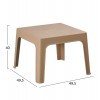 ΣΕΤ 3ΤΜΧ ΠΟΛΥΠΡΟΠΥΛΕΝΙΟΥ SLEEK HM21267.03 ΤΡΑΠΕΖΑΚΙ & 2 ΠΟΛΥΘΡΟΝΕΣ-ΚΑΠΟΥΤΣΙΝΟ
