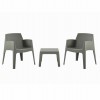 ΣΕΤ 3ΤΜΧ ΠΟΛΥΠΡΟΠΥΛΕΝΙΟΥ SLEEK HM21267.05 ΤΡΑΠΕΖΑΚΙ & 2 ΠΟΛΥΘΡΟΝΕΣ-DARK OLIVE GREEN