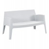 ΚΑΝΑΠΕΣ 2-ΘΕΣΙΟΣ ΠΟΛΥΠΡΟΠΥΛΕΝΙΟΥ SLEEK HM6366.01 ΧΡΩΜΑ ΛΕΥΚΟ 118x48,5x73Υεκ.