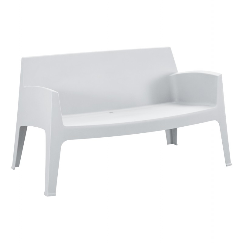 ΚΑΝΑΠΕΣ 2-ΘΕΣΙΟΣ ΠΟΛΥΠΡΟΠΥΛΕΝΙΟΥ SLEEK HM6366.01 ΧΡΩΜΑ ΛΕΥΚΟ 118x48,5x73Υεκ.