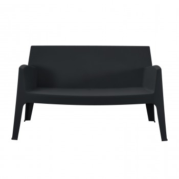 ΚΑΝΑΠΕΣ 2-ΘΕΣΙΟΣ ΠΟΛΥΠΡΟΠΥΛΕΝΙΟΥ SLEEK HM6366.02 ΧΡΩΜΑ ΜΑΥΡΟ 118x48,5x73Υεκ.