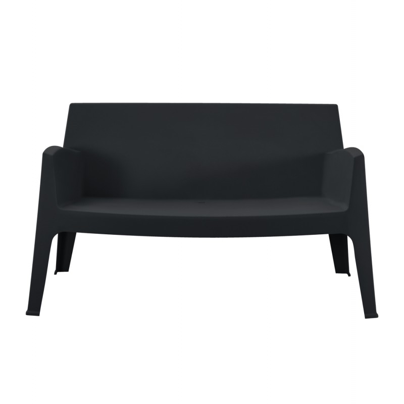 ΚΑΝΑΠΕΣ 2-ΘΕΣΙΟΣ ΠΟΛΥΠΡΟΠΥΛΕΝΙΟΥ SLEEK HM6366.02 ΧΡΩΜΑ ΜΑΥΡΟ 118x48,5x73Υεκ.