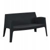ΚΑΝΑΠΕΣ 2-ΘΕΣΙΟΣ ΠΟΛΥΠΡΟΠΥΛΕΝΙΟΥ SLEEK HM6366.02 ΧΡΩΜΑ ΜΑΥΡΟ 118x48,5x73Υεκ.