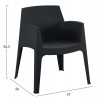 ΣΕΤ 3ΤΜΧ ΠΟΛΥΠΡΟΠΥΛΕΝΙΟΥ SLEEK HM21267.02 ΤΡΑΠΕΖΑΚΙ & 2 ΠΟΛΥΘΡΟΝΕΣ-ΜΑΥΡΟ