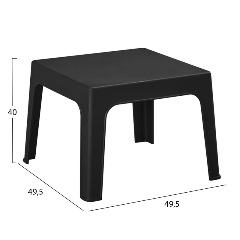 ΣΕΤ 3ΤΜΧ ΠΟΛΥΠΡΟΠΥΛΕΝΙΟΥ SLEEK HM21267.02 ΤΡΑΠΕΖΑΚΙ & 2 ΠΟΛΥΘΡΟΝΕΣ-ΜΑΥΡΟ
