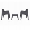 ΣΕΤ 3ΤΜΧ ΠΟΛΥΠΡΟΠΥΛΕΝΙΟΥ SLEEK HM21267.10 ΤΡΑΠΕΖΑΚΙ & 2 ΠΟΛΥΘΡΟΝΕΣ-ΓΚΡΙ