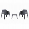 ΣΕΤ 3ΤΜΧ ΠΟΛΥΠΡΟΠΥΛΕΝΙΟΥ SLEEK HM21267.10 ΤΡΑΠΕΖΑΚΙ & 2 ΠΟΛΥΘΡΟΝΕΣ-ΓΚΡΙ