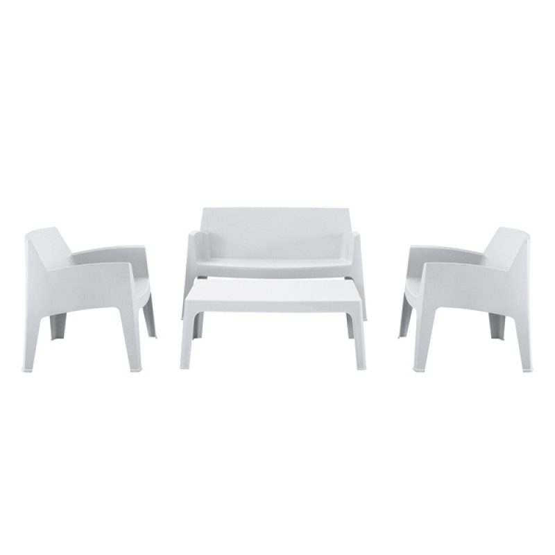 ΣΕΤ ΣΑΛΟΝΙ ΕΞ.ΧΩΡΟΥ 4ΤΜΧ SLEEK HM21268.01 ΛΕΥΚΟ ΠΟΛΥΠΡΟΠΥΛΕΝΙΟ