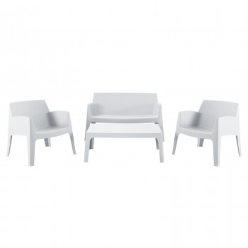 ΣΕΤ ΣΑΛΟΝΙ ΕΞ.ΧΩΡΟΥ 4ΤΜΧ SLEEK HM21268.01 ΛΕΥΚΟ ΠΟΛΥΠΡΟΠΥΛΕΝΙΟ