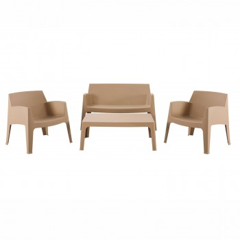 ΣΕΤ ΣΑΛΟΝΙ ΕΞ.ΧΩΡΟΥ 4ΤΜΧ SLEEK HM21268.03 ΚΑΠΟΥΤΣΙΝΟ ΠΟΛΥΠΡΟΠΥΛΕΝΙΟ