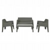 ΣΕΤ ΣΑΛΟΝΙ ΕΞ.ΧΩΡΟΥ 4ΤΜΧ SLEEK HM21268.05 DARK OLIVE GREEN ΠΟΛΥΠΡΟΠΥΛΕΝΙΟ