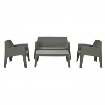 ΣΕΤ ΣΑΛΟΝΙ ΕΞ.ΧΩΡΟΥ 4ΤΜΧ SLEEK HM21268.05 DARK OLIVE GREEN ΠΟΛΥΠΡΟΠΥΛΕΝΙΟ