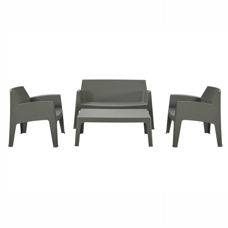 ΣΕΤ ΣΑΛΟΝΙ ΕΞ.ΧΩΡΟΥ 4ΤΜΧ SLEEK HM21268.05 DARK OLIVE GREEN ΠΟΛΥΠΡΟΠΥΛΕΝΙΟ