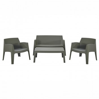 ΣΕΤ ΣΑΛΟΝΙ ΕΞ.ΧΩΡΟΥ 4ΤΜΧ SLEEK HM21268.05 DARK OLIVE GREEN ΠΟΛΥΠΡΟΠΥΛΕΝΙΟ
