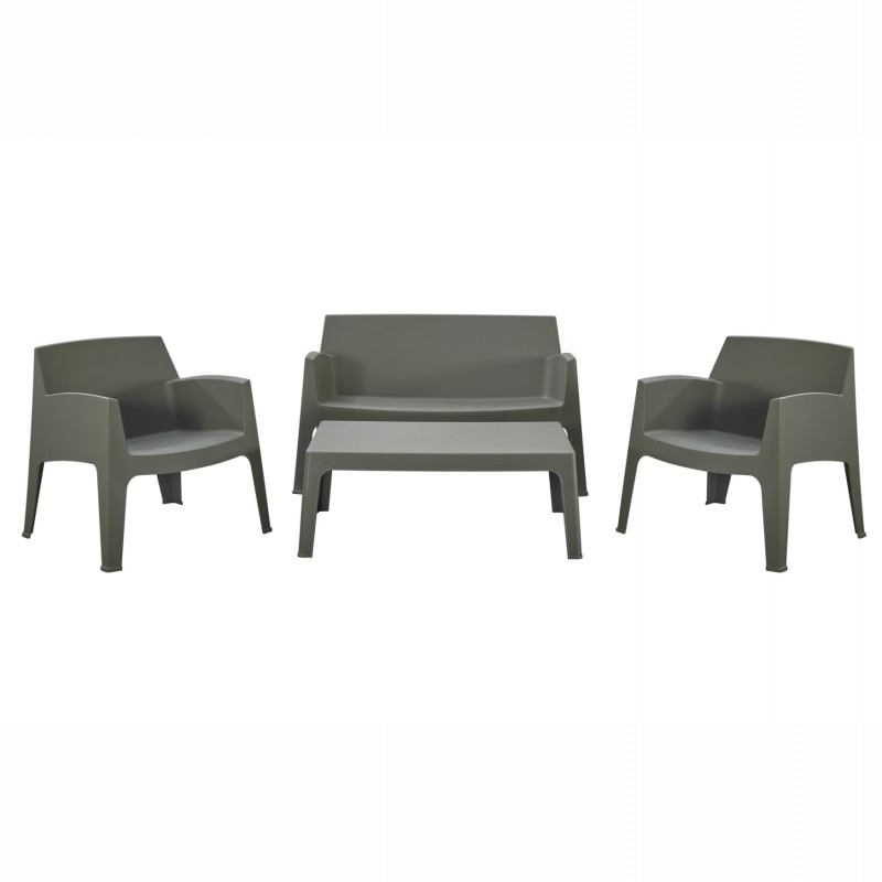 ΣΕΤ ΣΑΛΟΝΙ ΕΞ.ΧΩΡΟΥ 4ΤΜΧ SLEEK HM21268.05 DARK OLIVE GREEN ΠΟΛΥΠΡΟΠΥΛΕΝΙΟ