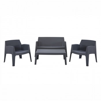 ΣΕΤ ΣΑΛΟΝΙ ΕΞ.ΧΩΡΟΥ 4ΤΜΧ SLEEK HM21268.10 ΓΚΡΙ ΠΟΛΥΠΡΟΠΥΛΕΝΙΟ