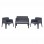 ΣΕΤ ΣΑΛΟΝΙ ΕΞ.ΧΩΡΟΥ 4ΤΜΧ SLEEK HM21268.10 ΓΚΡΙ ΠΟΛΥΠΡΟΠΥΛΕΝΙΟ