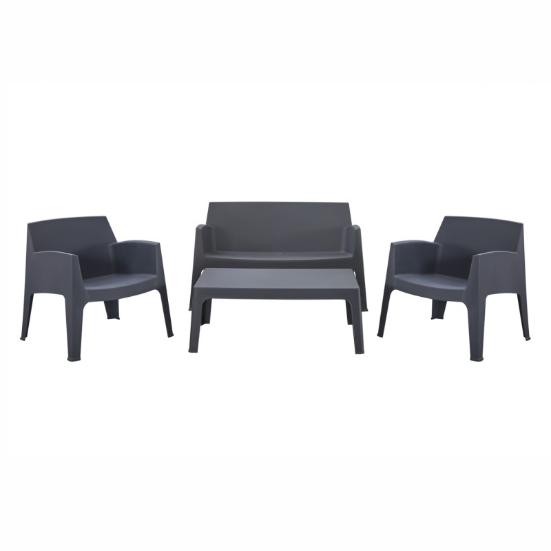 ΣΕΤ ΣΑΛΟΝΙ ΕΞ.ΧΩΡΟΥ 4ΤΜΧ SLEEK HM21268.10 ΓΚΡΙ ΠΟΛΥΠΡΟΠΥΛΕΝΙΟ