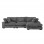 ΚΑΝΑΠΕΣ ΔΕΞΙΑ ΓΩΝΙΑ CRANFIELD HM3287.01R ΓΚΡΙ ΡΙΓΕ ΥΦΑΣΜΑ 313x169(γωνία)x80Υεκ.