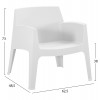 ΠΟΛΥΘΡΟΝΑ ΠΟΛΥΠΡΟΠΥΛΕΝΙΟΥ LOUNGE SLEEK HM6365.01 ΛΕΥΚΟ 62,5x48,5x73Υεκ.