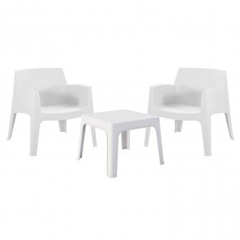 ΣΕΤ LOUNGE 3ΤΜΧ SLEEK HM21274.01 ΛΕΥΚΟ ΠΟΛΥΠΡΟΠΥΛΕΝΙΟ