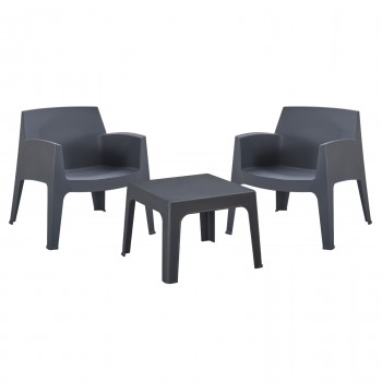 ΣΕΤ LOUNGE 3ΤΜΧ SLEEK HM21274.10 ΓΚΡΙ ΠΟΛΥΠΡΟΠΥΛΕΝΙΟ