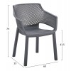 ΠΟΛΥΘΡΟΝΑ ΠΟΛΥΠΡΟΠΥΛΕΝΙΟΥ PEGGY HM6368.10 ΓΚΡΙ 60x55x79Υεκ