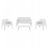 ΣΕΤ LOUNGE 4ΤΜΧ SLEEK HM21275.01 ΛΕΥΚΟ ΠΟΛΥΠΡΟΠΥΛΕΝΙΟ