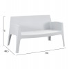 ΣΕΤ LOUNGE 4ΤΜΧ SLEEK HM21275.01 ΛΕΥΚΟ ΠΟΛΥΠΡΟΠΥΛΕΝΙΟ