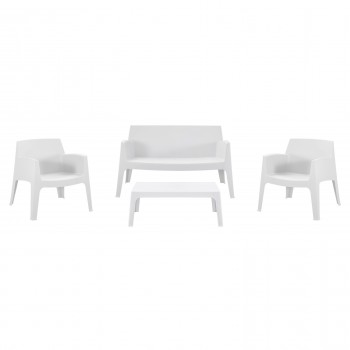 ΣΕΤ LOUNGE 4ΤΜΧ SLEEK HM21275.01 ΛΕΥΚΟ ΠΟΛΥΠΡΟΠΥΛΕΝΙΟ