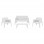 ΣΕΤ LOUNGE 4ΤΜΧ SLEEK HM21275.01 ΛΕΥΚΟ ΠΟΛΥΠΡΟΠΥΛΕΝΙΟ
