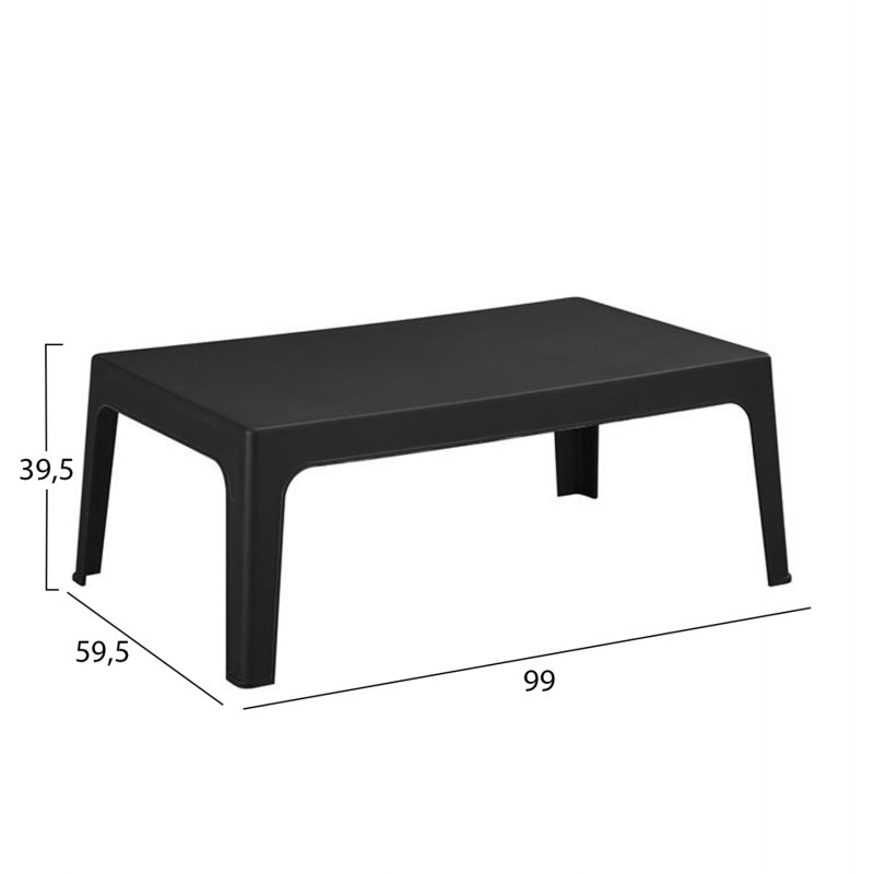 ΣΕΤ LOUNGE 4ΤΜΧ SLEEK HM21275.02 ΜΑΥΡΟ ΠΟΛΥΠΡΟΠΥΛΕΝΙΟ