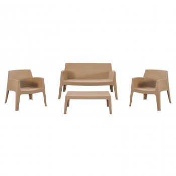 ΣΕΤ LOUNGE 4ΤΜΧ SLEEK HM21275.03 ΚΑΠΟΥΤΣΙΝΟ ΠΟΛΥΠΡΟΠΥΛΕΝΙΟ