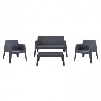 ΣΕΤ LOUNGE 4ΤΜΧ SLEEK HM21275.10 ΓΚΡΙ ΠΟΛΥΠΡΟΠΥΛΕΝΙΟ