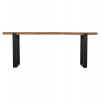 ΚΟΝΣΟΛΑ SHIRE HM9800 ΑΝΑΚΥΚΛΩΜΕΝΟ ΞΥΛΟ TEAK-ΜΑΥΡΕΣ ΜΕΤΑΛΛΙΚΕΣ ΒΑΣΕΙΣ 240x50x90Yεκ
