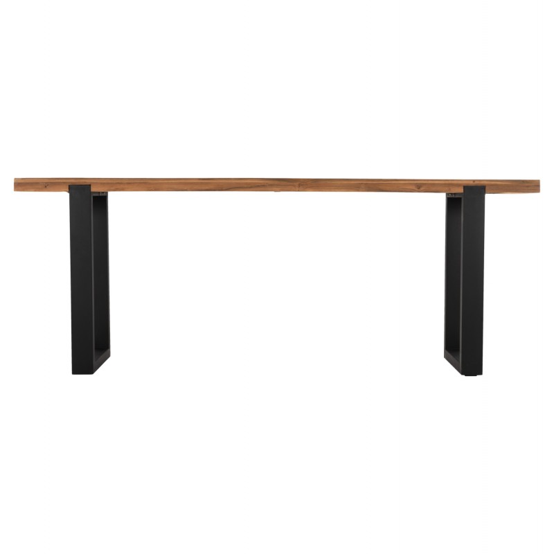 ΚΟΝΣΟΛΑ SHIRE HM9800 ΑΝΑΚΥΚΛΩΜΕΝΟ ΞΥΛΟ TEAK-ΜΑΥΡΕΣ ΜΕΤΑΛΛΙΚΕΣ ΒΑΣΕΙΣ 240x50x90Yεκ