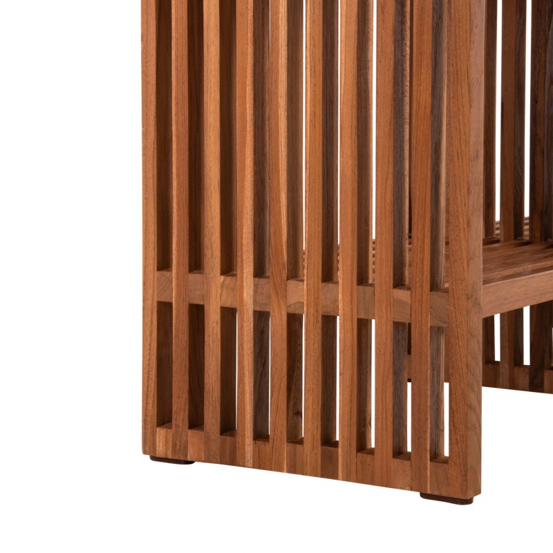 ΚΟΝΣΟΛΑ TV NYA HM9831 ΜΑΣΙΦ ΞΥΛΟ TEAK ΣΕ ΦΥΣΙΚΟ ΧΡΩΜΑ 130x29,5x46Υ εκ.