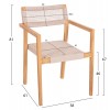 ΠΟΛΥΘΡΟΝΑ CHARLOTTE HM9637.07 ΞΥΛΟ TEAK ΦΥΣΙΚΟ & ΜΠΕΖ ΣΧΟΙΝΙ 58x61x81Yεκ.