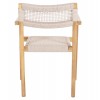 ΠΟΛΥΘΡΟΝΑ CHARLOTTE HM9637.07 ΞΥΛΟ TEAK ΦΥΣΙΚΟ & ΜΠΕΖ ΣΧΟΙΝΙ 58x61x81Yεκ.