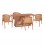 ΣΕΤ ΤΡΑΠΕΖΑΡΙΑΣ 5ΤΜΧ RENLY HM21078.02 ΟΡΘΟΓΩΝΙΟ ΤΡΑΠΕΖΙ & 4 ΚΑΡΕΚΛΕΣ
